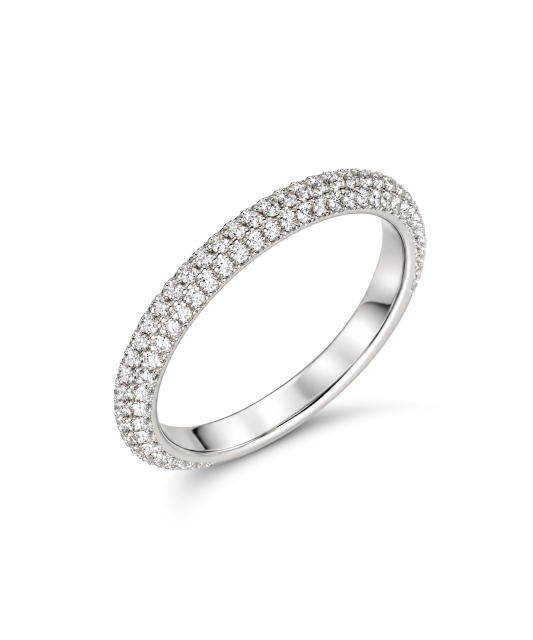 Silver ring with moissanites 0.8ct