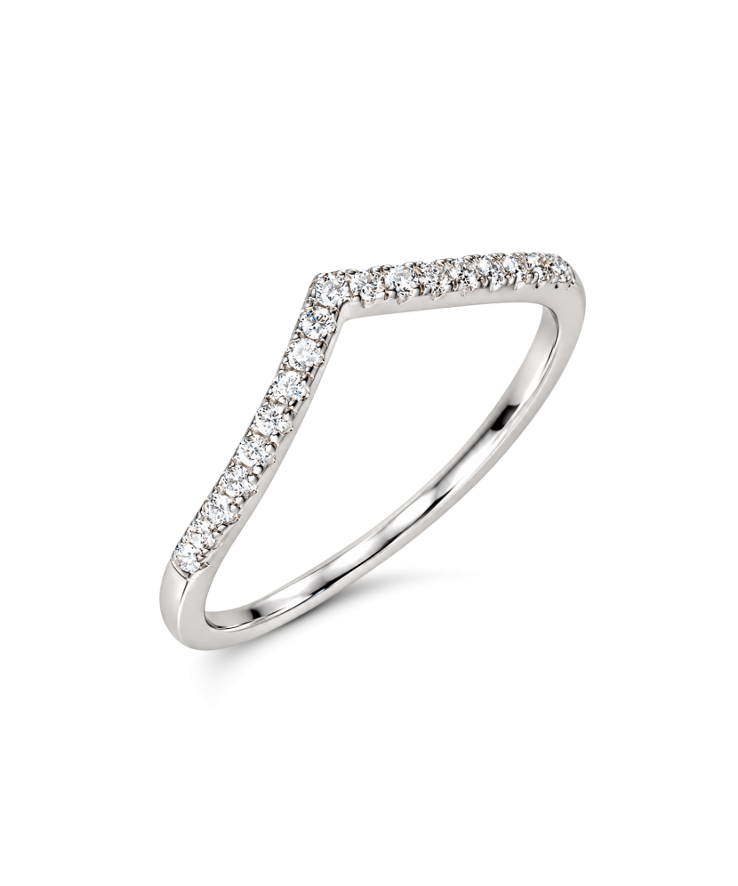 Silver ring with moissanites 0.19ct