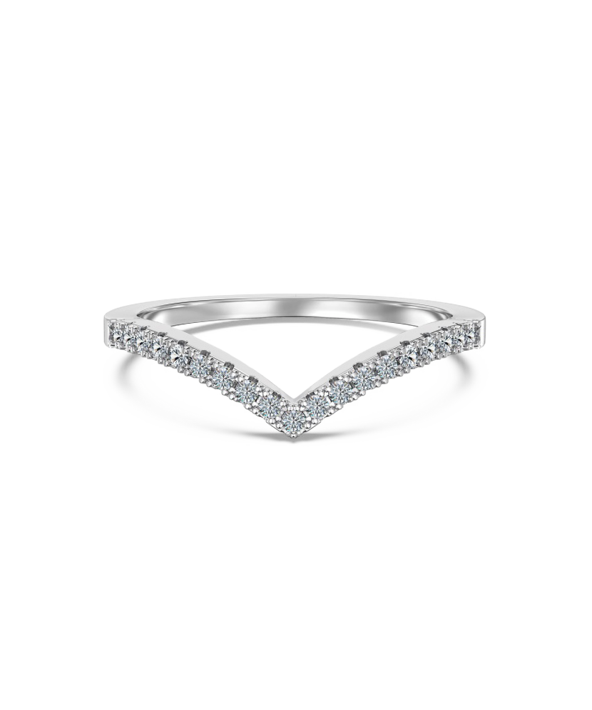 Silver ring with moissanites 0.19ct