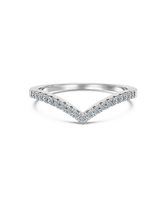 Silver ring with moissanites 0.19ct