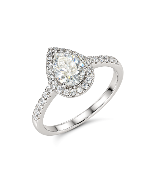 Серебряное кольцо с муассанитами 1.25ct
