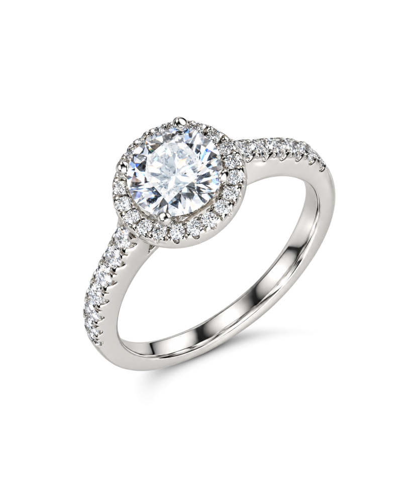 Серебряное кольцо с муассанитами 1.2ct