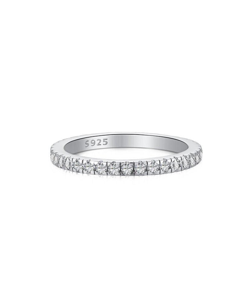Silver ring with moissanites 0.54ct
