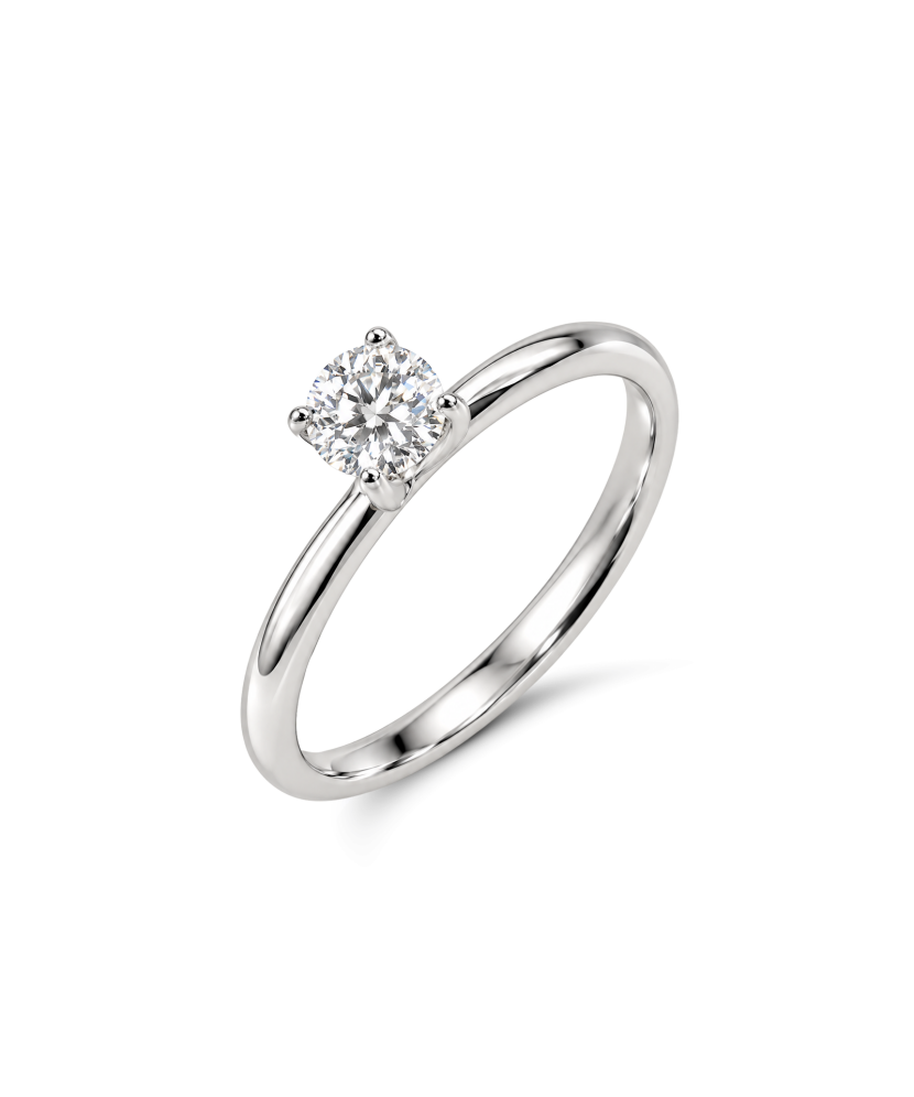 Серебряное кольцо с муассанитом 1ct