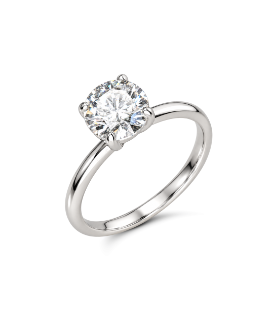 Серебряное кольцо с муассанитом 2ct