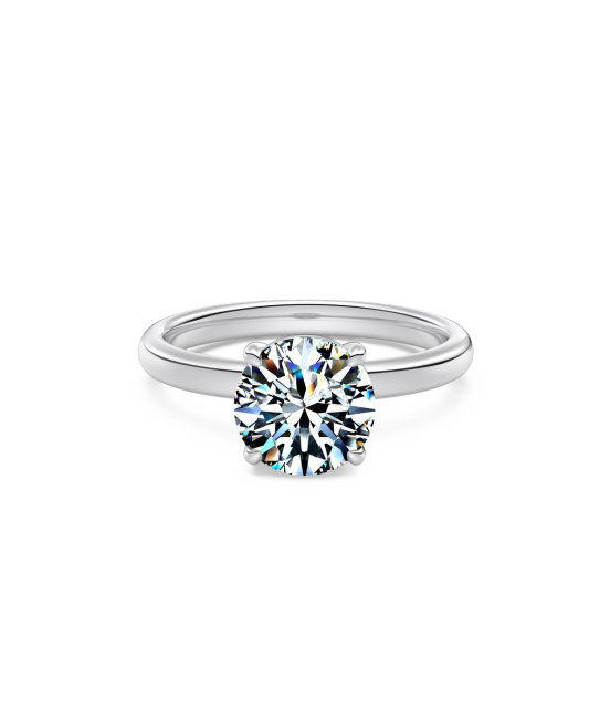 Silver ring with moissanite 2ct