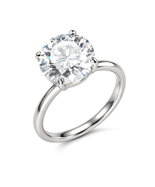 Серебряное кольцо с муассанитом 5ct