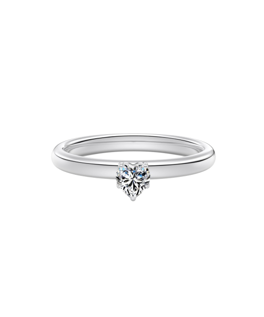 Silver ring with moissanite 0.3ct