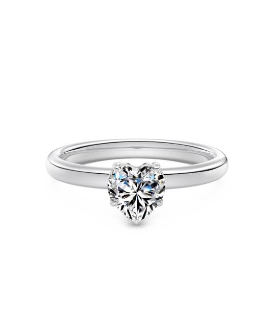 Silver ring with moissanite “Heart” 0.5ct