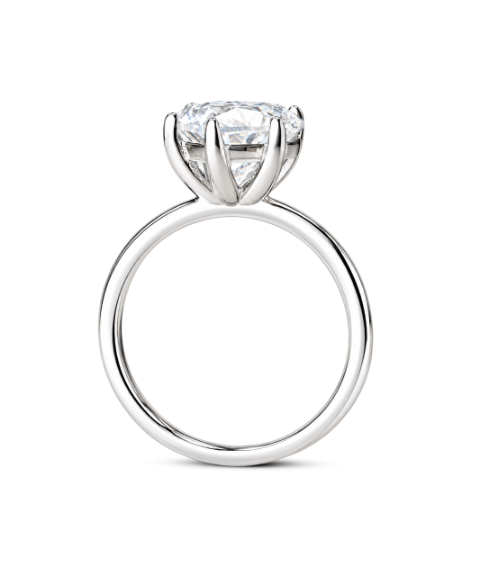 Silver ring with moissanite “Heart” 3ct