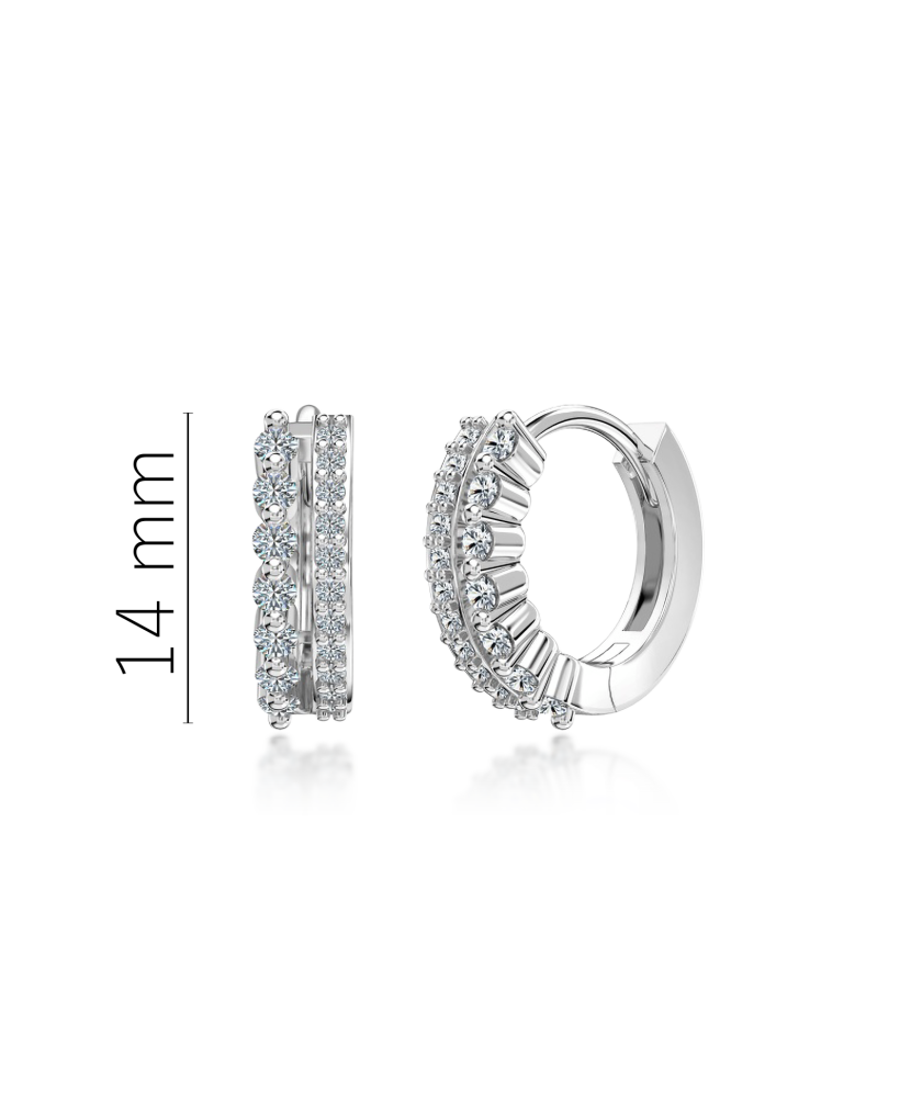 Silver earrings with moissanites 0.41ct