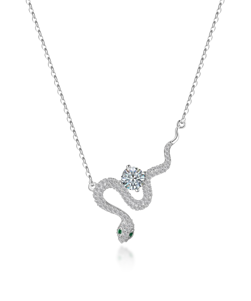 Sterling Silver chain with moissanite pendant 0.5ct