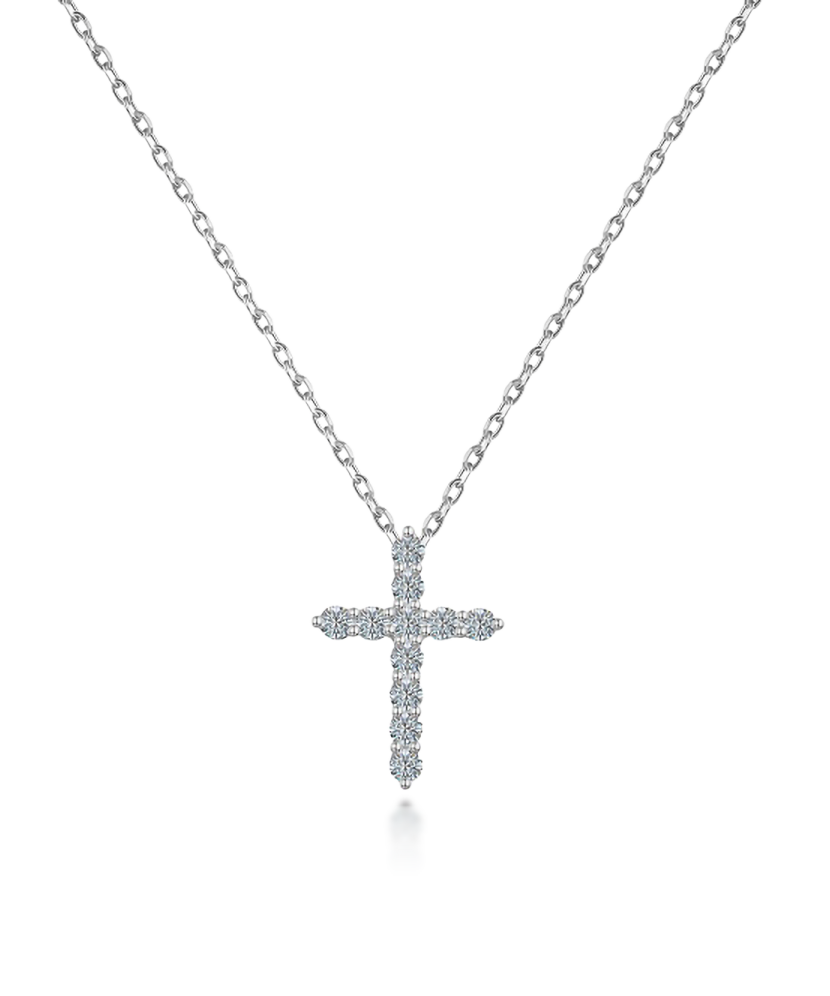 Sterling Silver chain with moissanite pendant 0.44ct