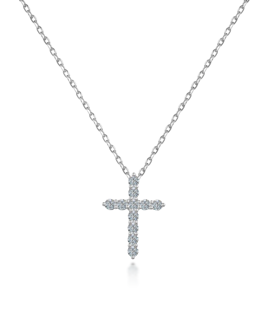Sterling Silver chain with moissanite pendant 0.44ct