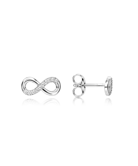 Sterling silver earrings with zircons