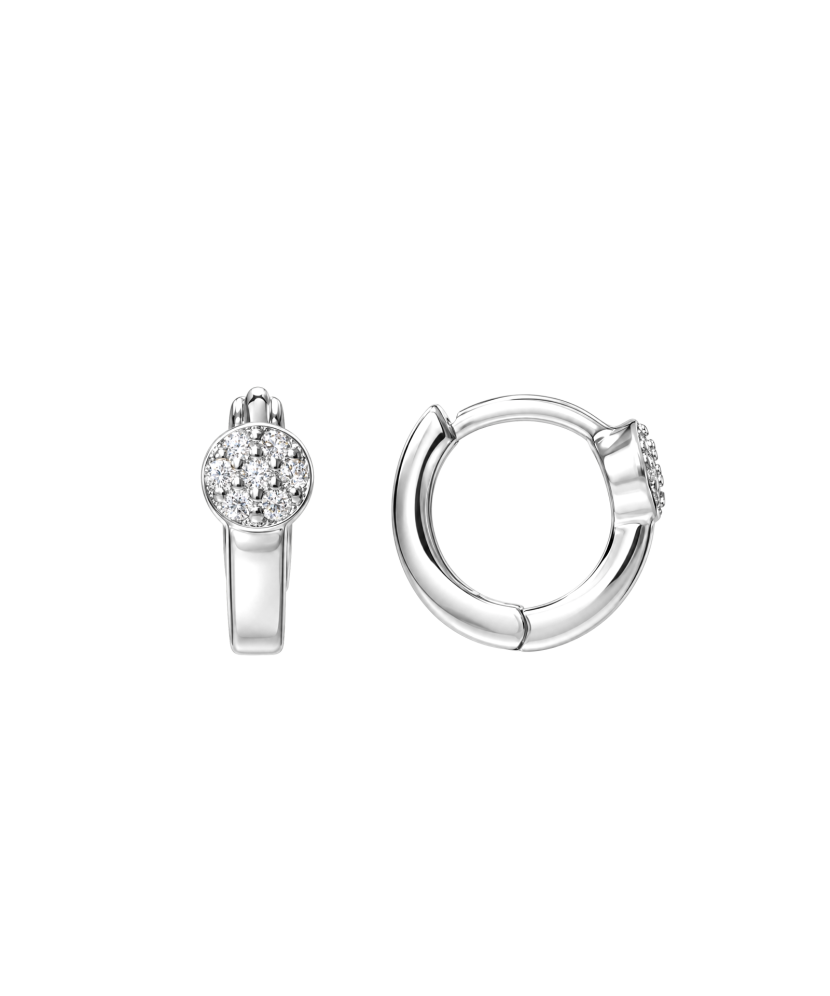 Sterling silver earrings with zircons