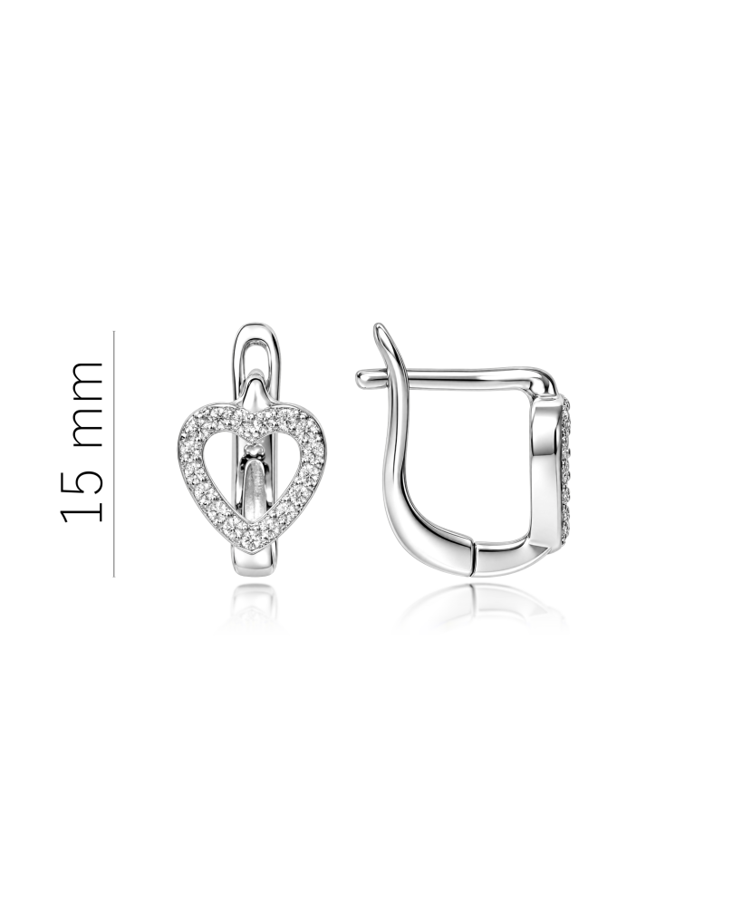 Sterling silver earrings with zircons