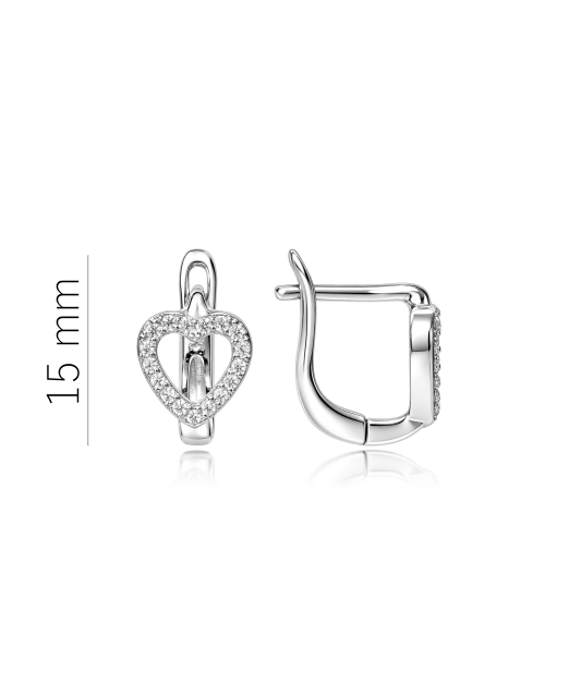 Sterling silver earrings with zircons