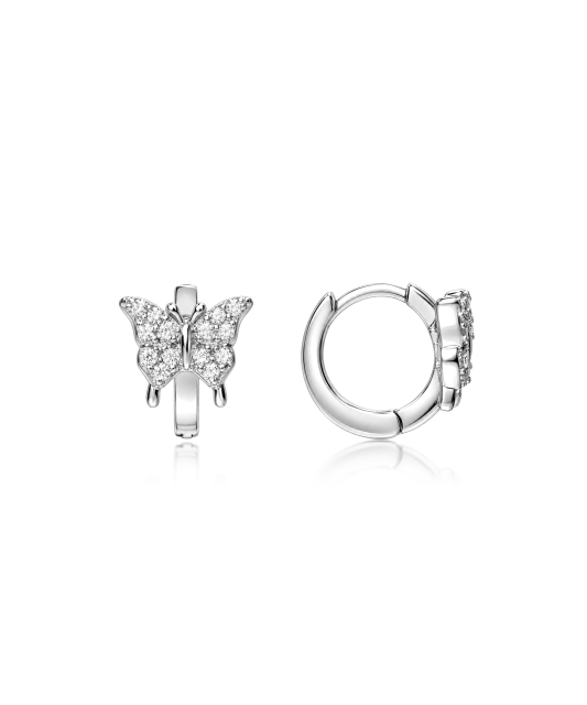 Sterling silver earrings with zircons