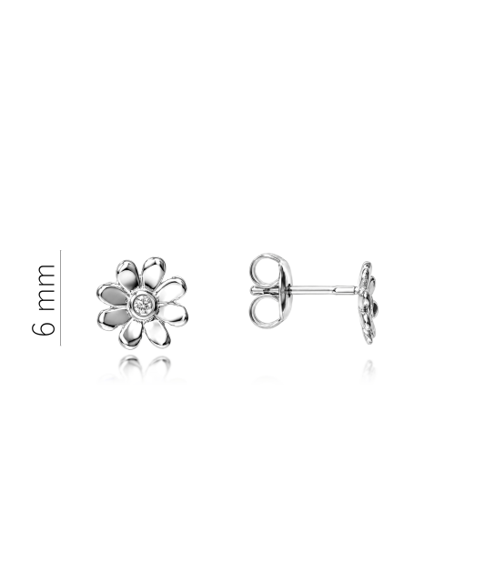 Серьги из серебра с цирконами