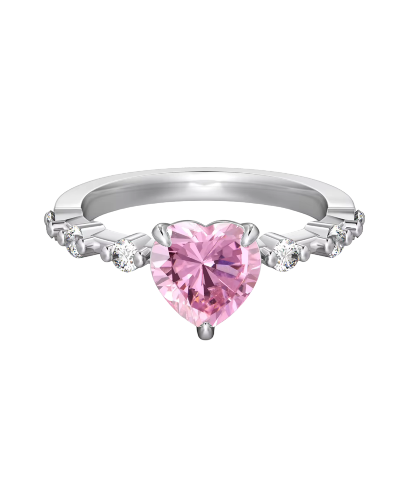 Silver ring with zirconia "Heart"