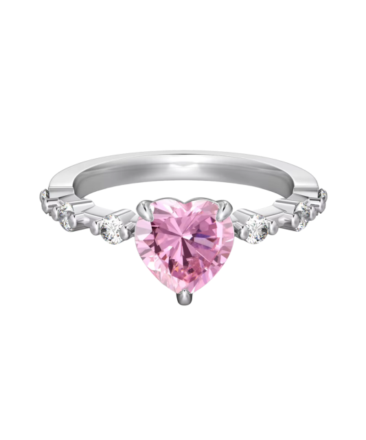 Silver ring with zirconia "Heart"