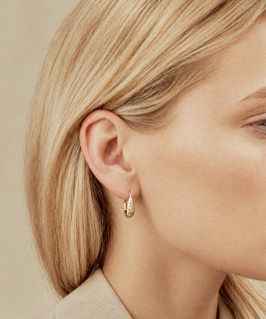 Gold earrings