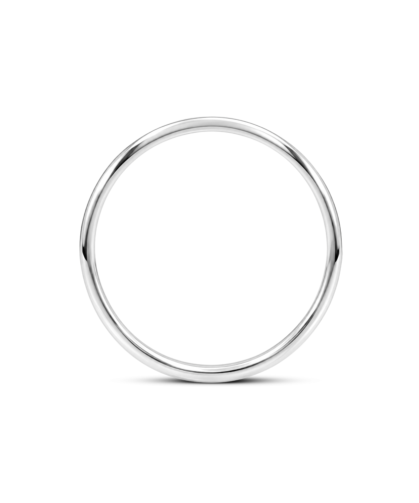 Silver wedding ring with cubic zirconia