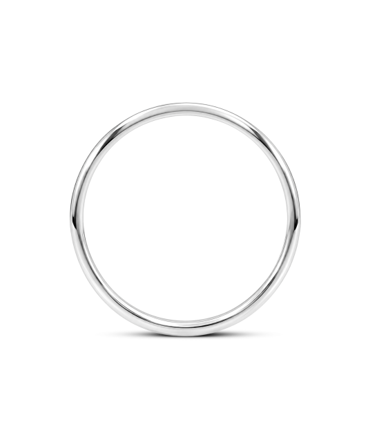 Silver wedding ring with cubic zirconia