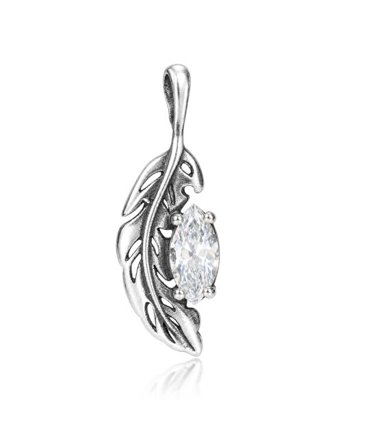 Серебряная подвеска с цирконом