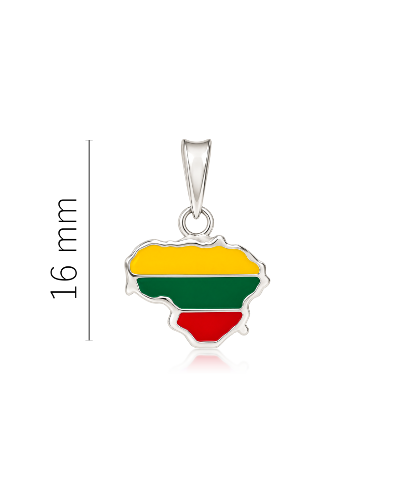 Silver pendant “Lithuanian Flag”