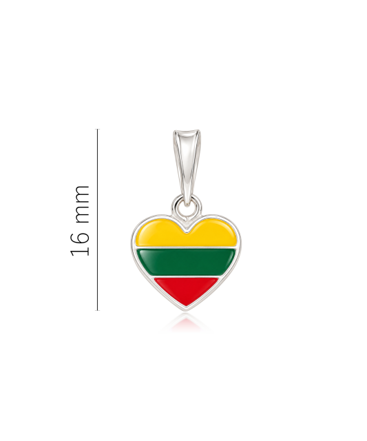 Silver pendant “Lithuanian Flag”