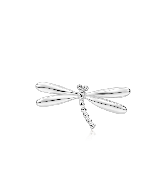 Sterling silver  brooch with zircons " dragonfly"