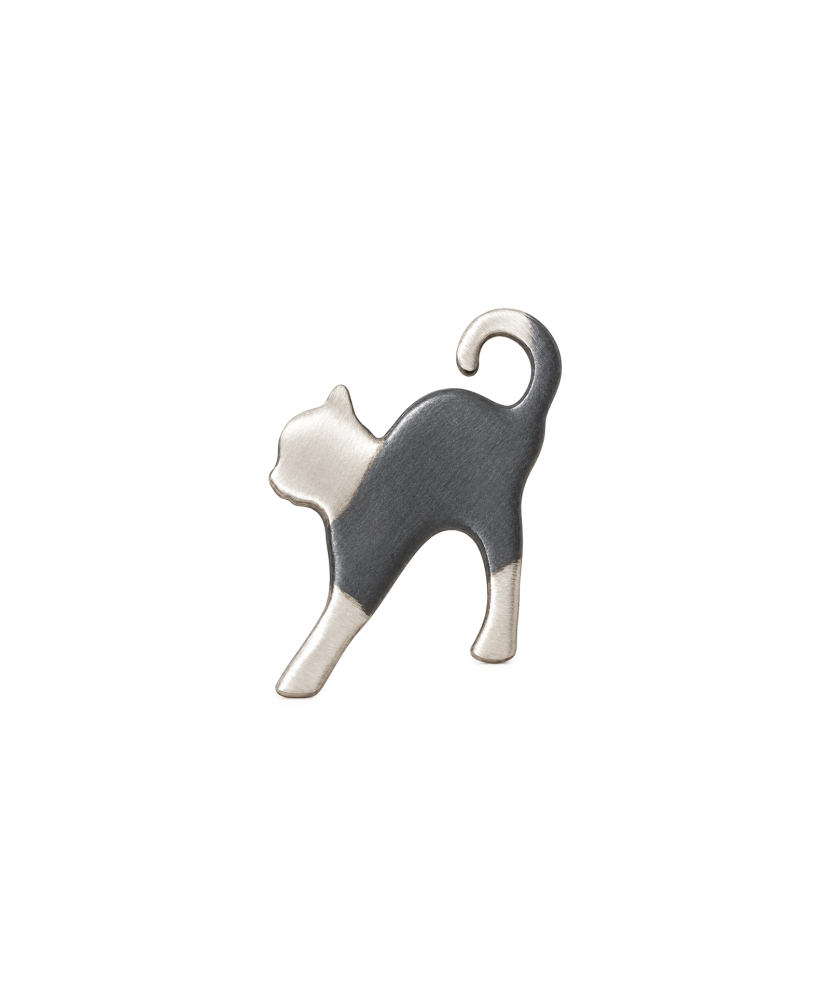 Серебряная брошь "Кошка"