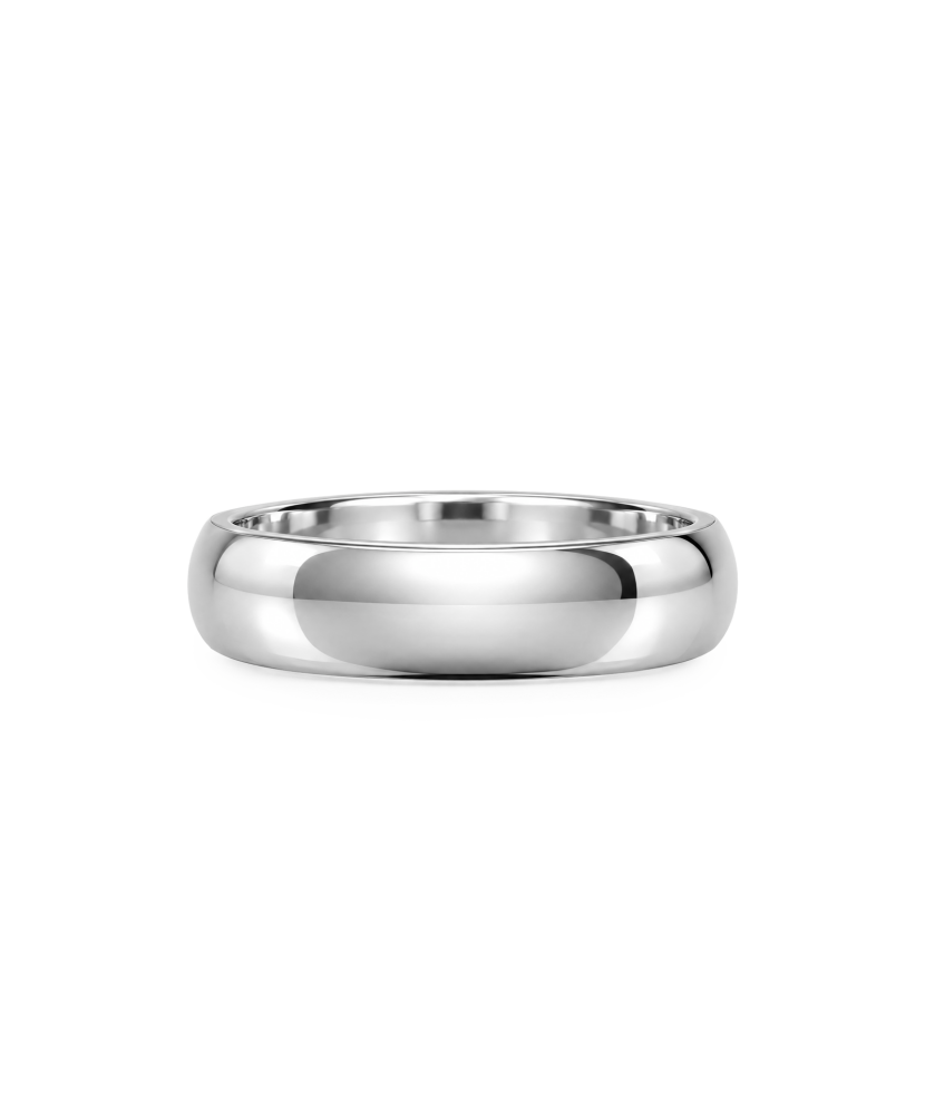 Silver wedding ring 5 mm