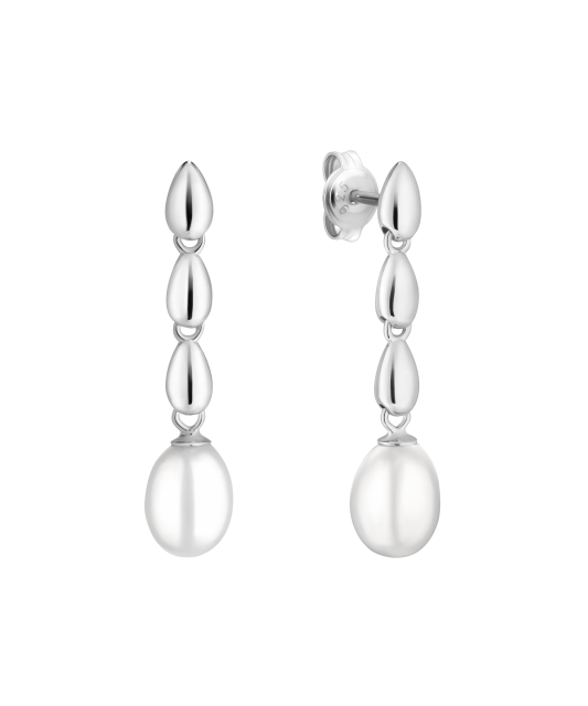 Sterling silver earrings with pearls