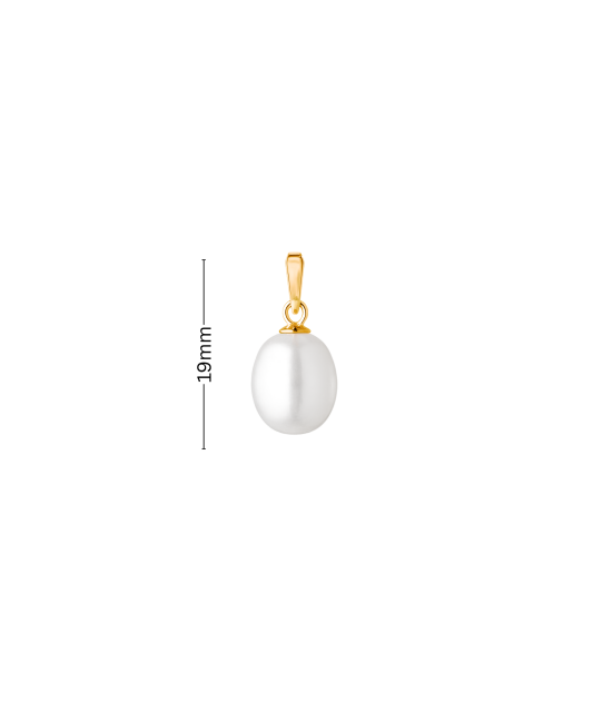 Gilded sterling silver pendant with pearl
