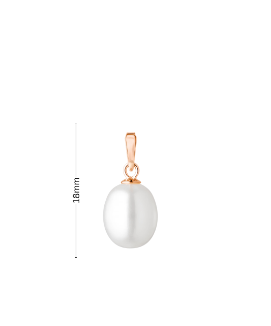 Gilded sterling silver pendant with pearl