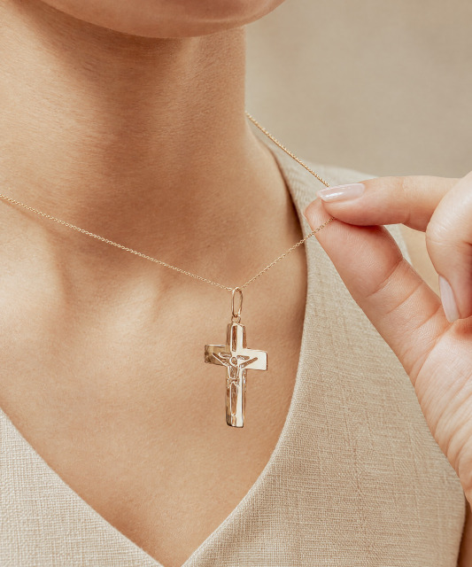 Gold pendant  "cross"
