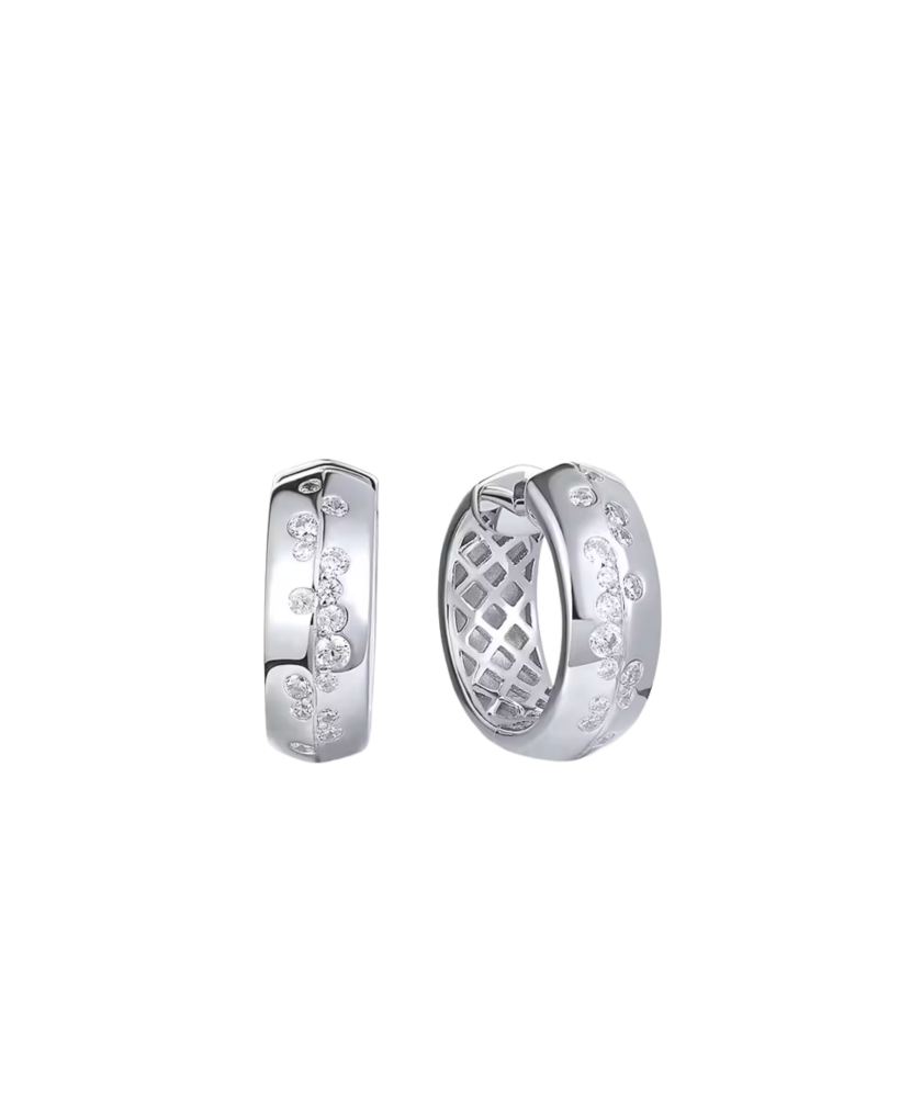 Sterling silver earrings with zircons