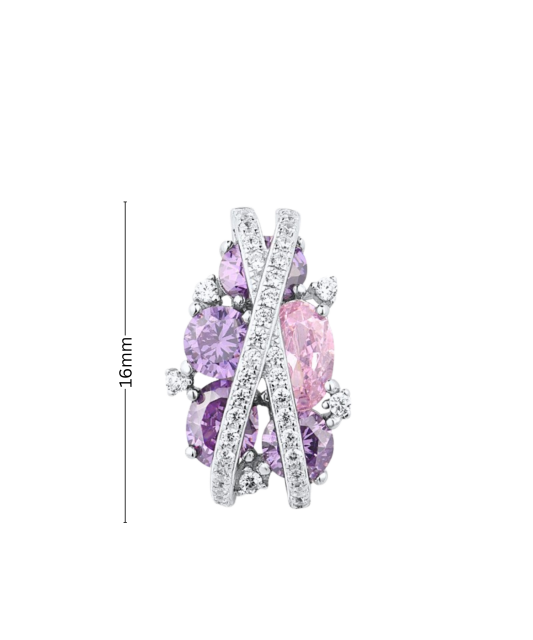 Sterling Silver pendant with amethyst and zircons