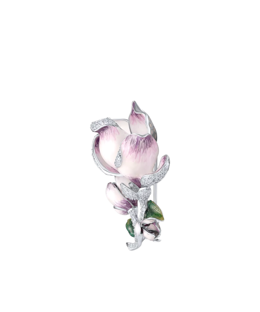 Sterling silver  brooch with zircons