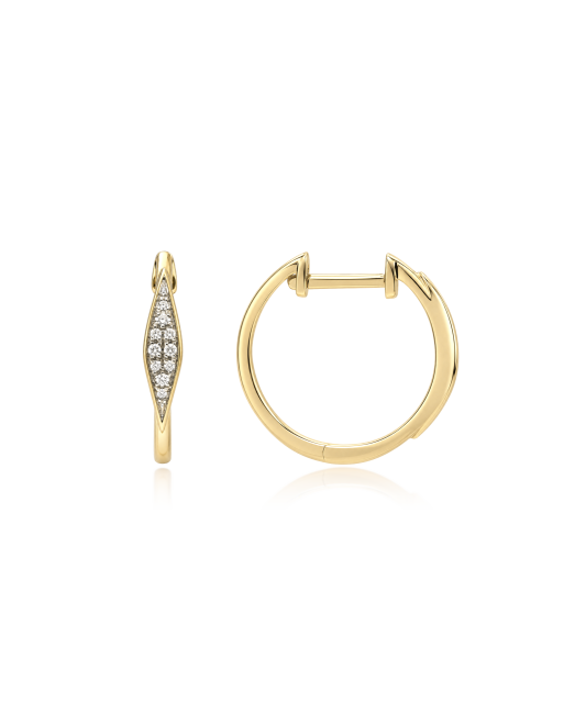 Yellow Gold earrings with diamonds