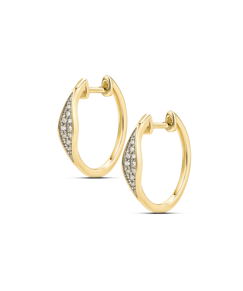 Yellow Gold earrings with diamonds
