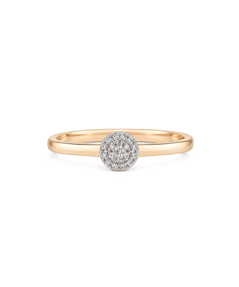 Gold ring with diamonds