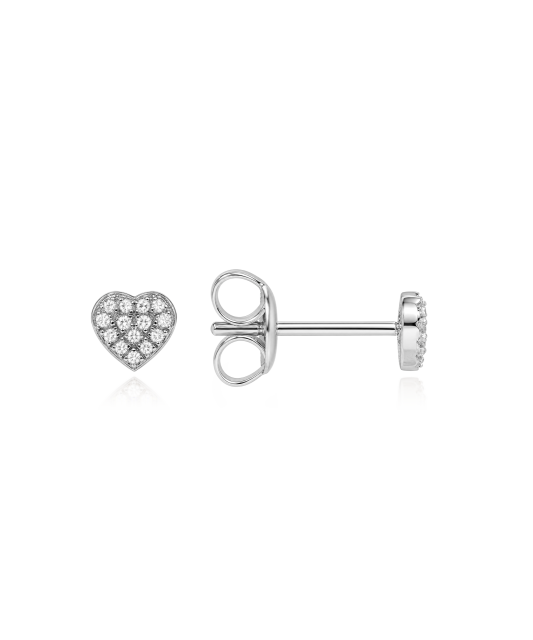 Sterling silver earrings with diamonds