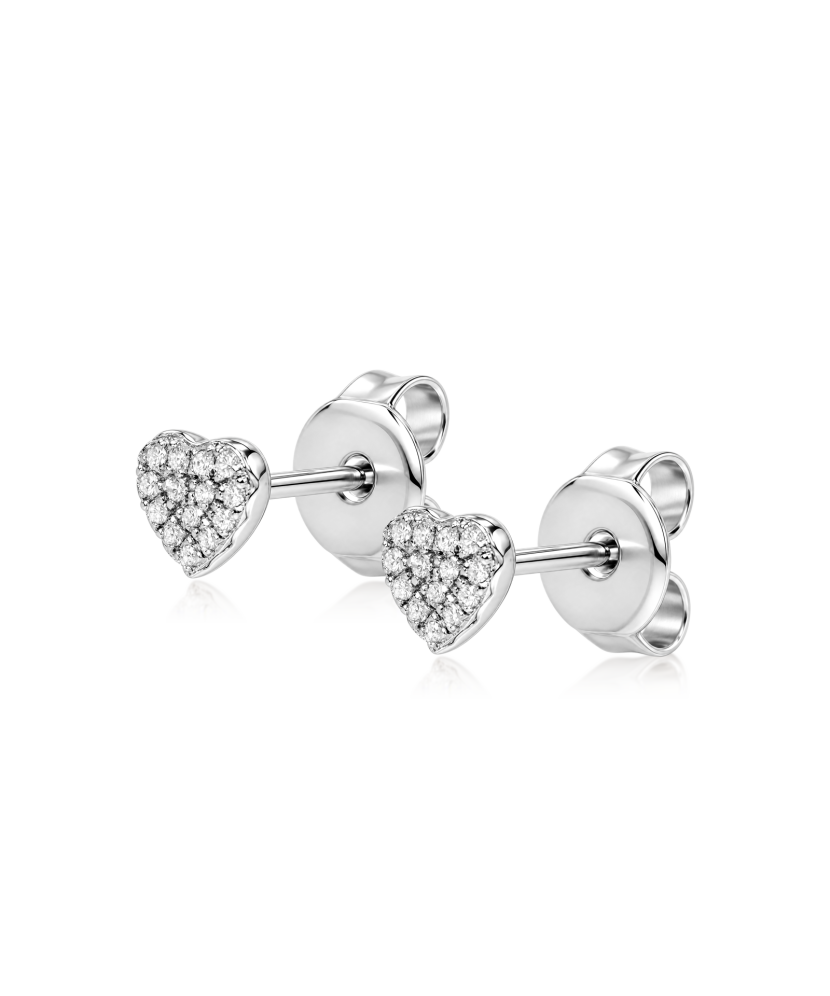 Sterling silver earrings with diamonds