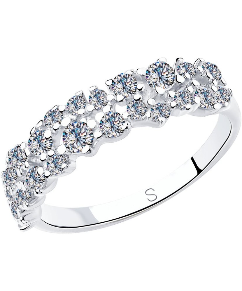 Sidabrinis žiedas su cirkoniais - Sidabriniai žiedai - Goldinga