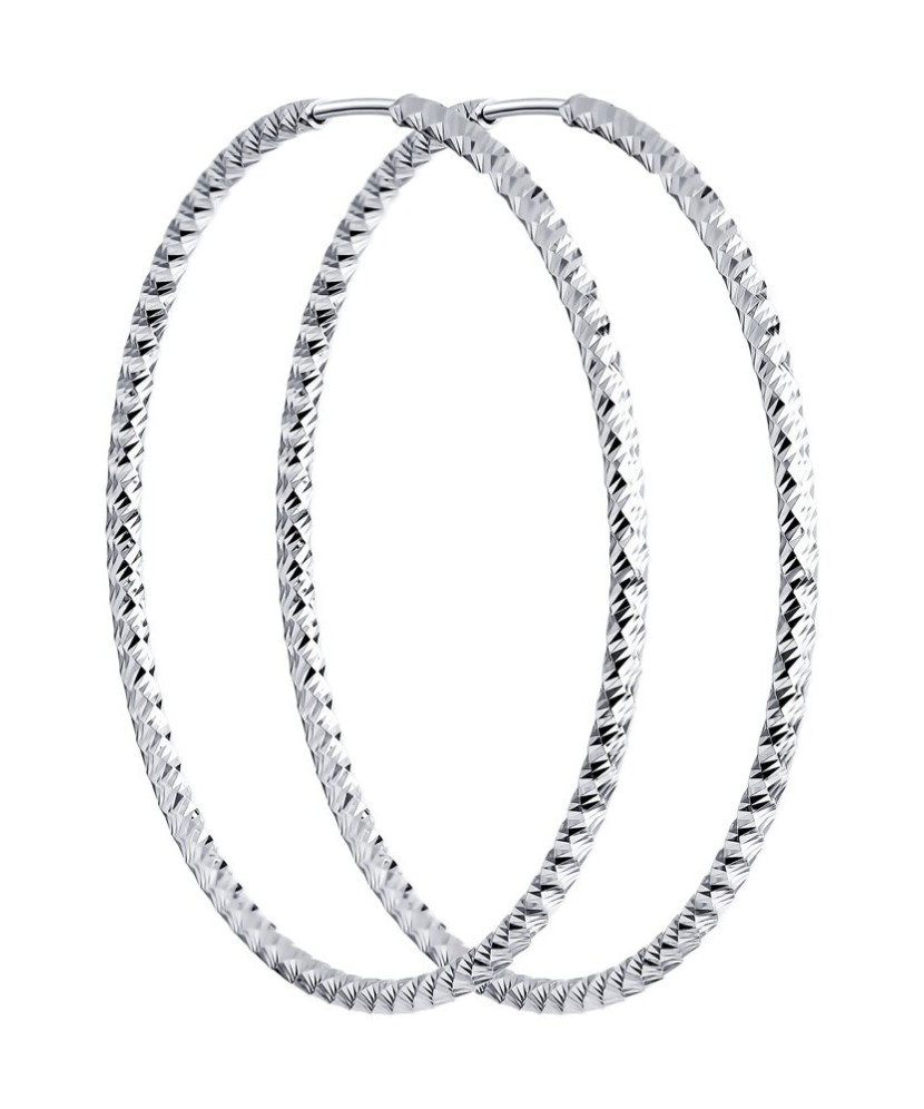 Sidabriniai auskarai rinkutės 35mm - Sidabriniai auskarai - Goldinga