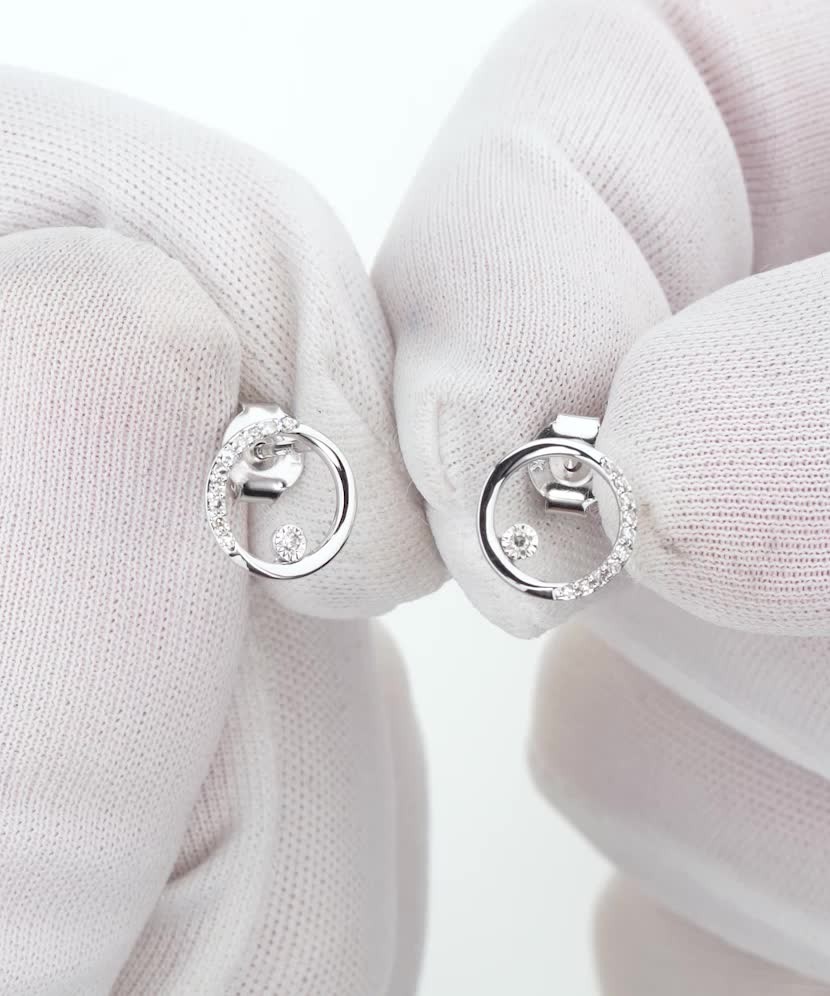 White gold earrings with diamonds White gold earrings with diamonds